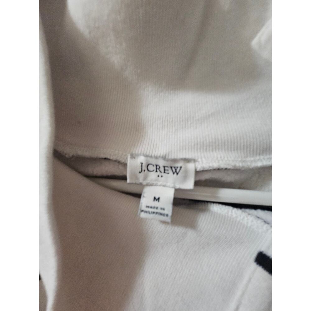 J.Crew Black & White Striped Funnel Neck Pullover Sweater Women’s Medium - Picture 3 of 4